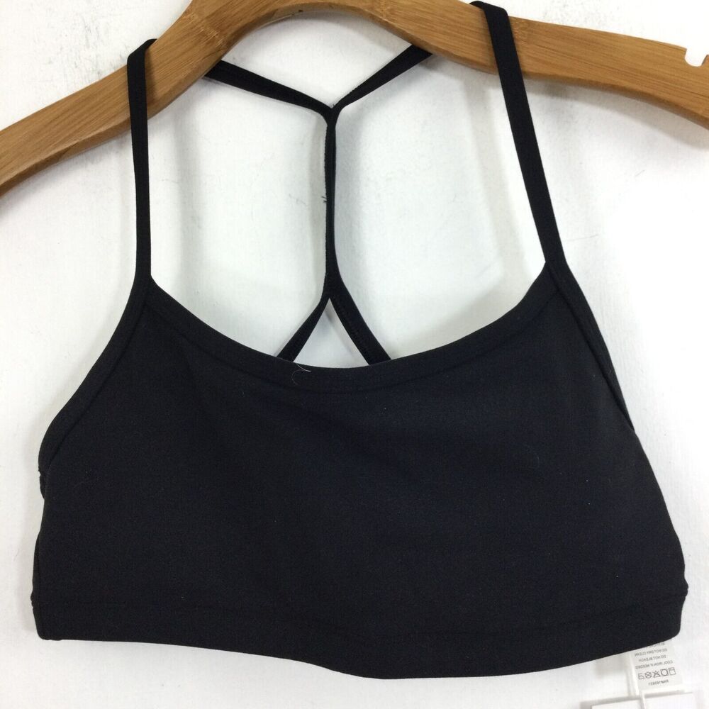 Calme Johnny Was Endurance Cross Back Sports Bra Black Size XS NWT